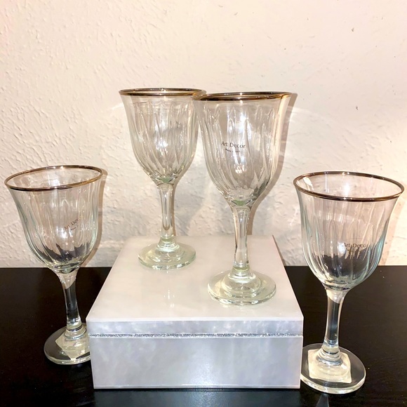 Dining 4 Wine Glasses From Homegoods Poshmark
